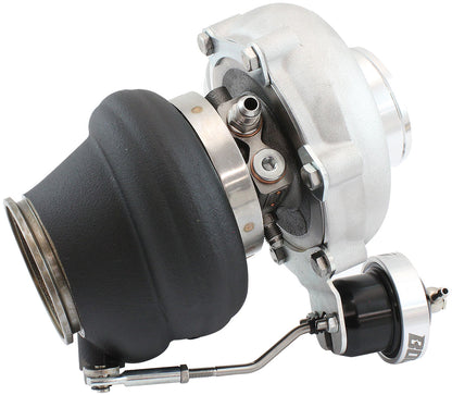 BOOSTED B5455 .92 Turbocharger 660HP, Natural Cast Finish   Internal Wastegate, V-Band Inlet & Exhaust Flanges