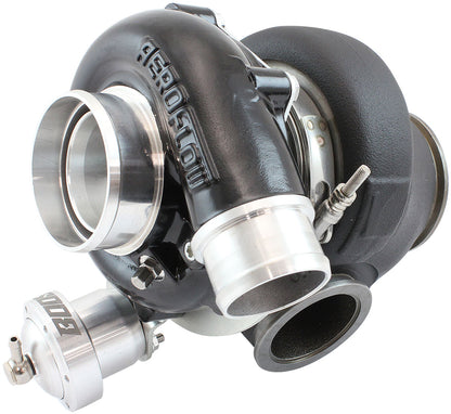 BOOSTED B5455 1.01 Turbocharger 660HP, Hi Temp Black Finish   Internal Wastegate, V-Band Inlet & Exhaust Flanges