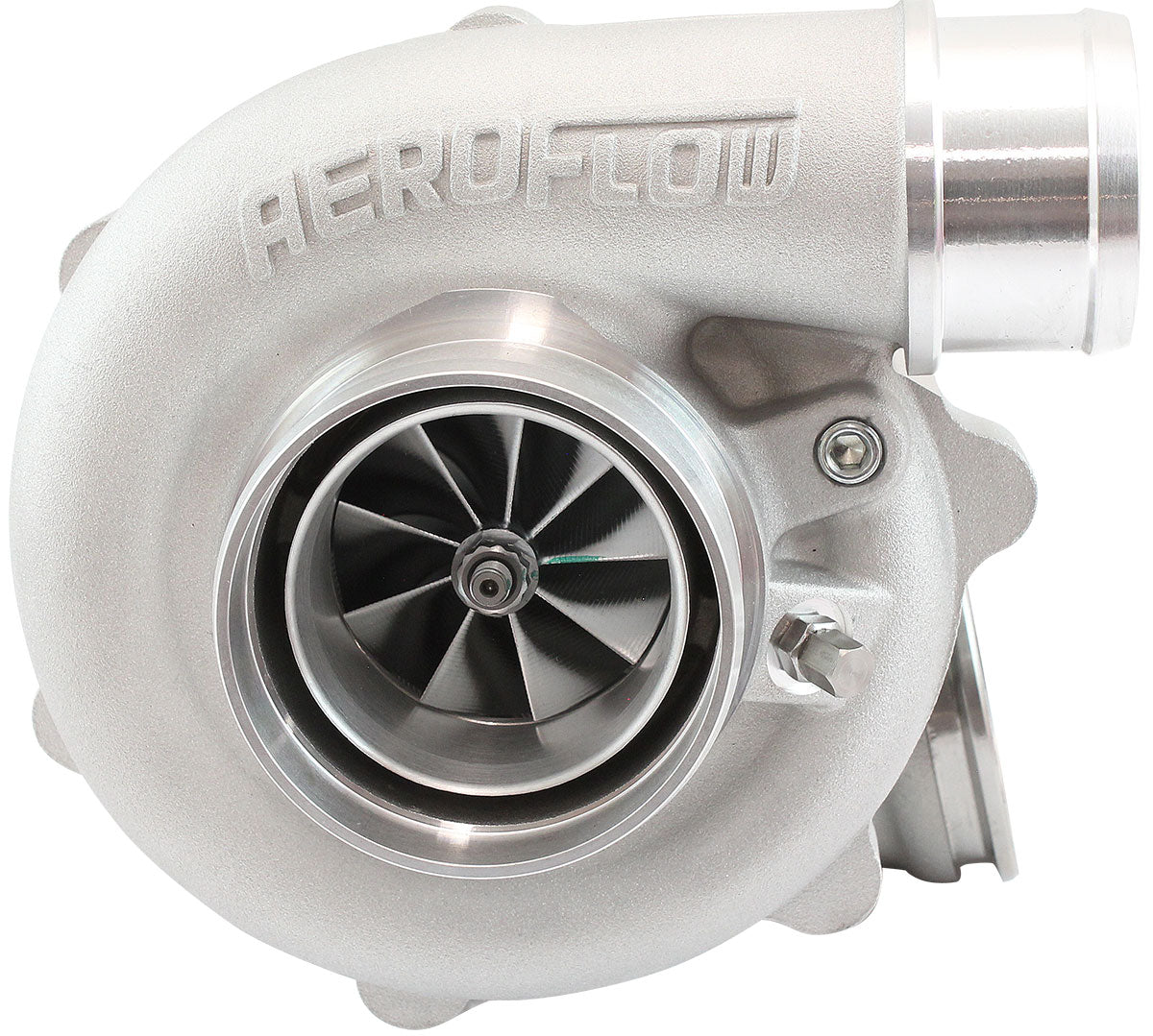 BOOSTED B5455 .63 Turbocharger 660HP, Natural Cast Finish   External Wastegate, V-Band Inlet & Exhaust Flanges