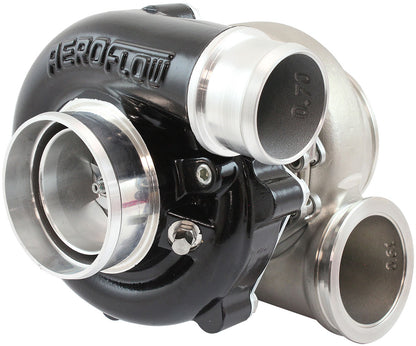 BOOSTED B5455 .63 Turbocharger 660HP, Hi Temp Black Finish   External Wastegate, V-Band Inlet & Exhaust Flanges