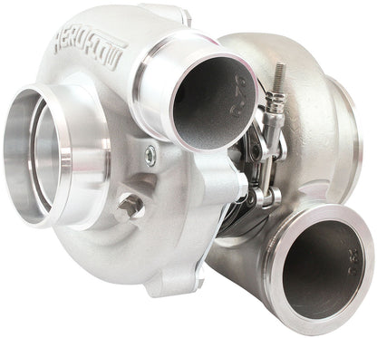 BOOSTED B5455 .63 Turbocharger 660HP, Natural Cast Finish   External Wastegate, V-Band Inlet & Exhaust Flanges