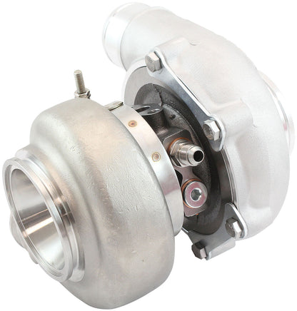 BOOSTED B5455 .63 Turbocharger 660HP, Natural Cast Finish   External Wastegate, V-Band Inlet & Exhaust Flanges