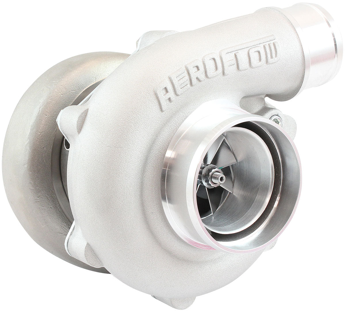 BOOSTED B5455 .63 Turbocharger 660HP, Natural Cast Finish   External Wastegate, V-Band Inlet & Exhaust Flanges