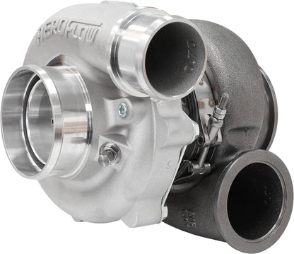 BOOSTED B5455 .83 Turbocharger 660HP, Natural Cast Finish   External Wastegate, V-Band Inlet & Exhaust Flanges