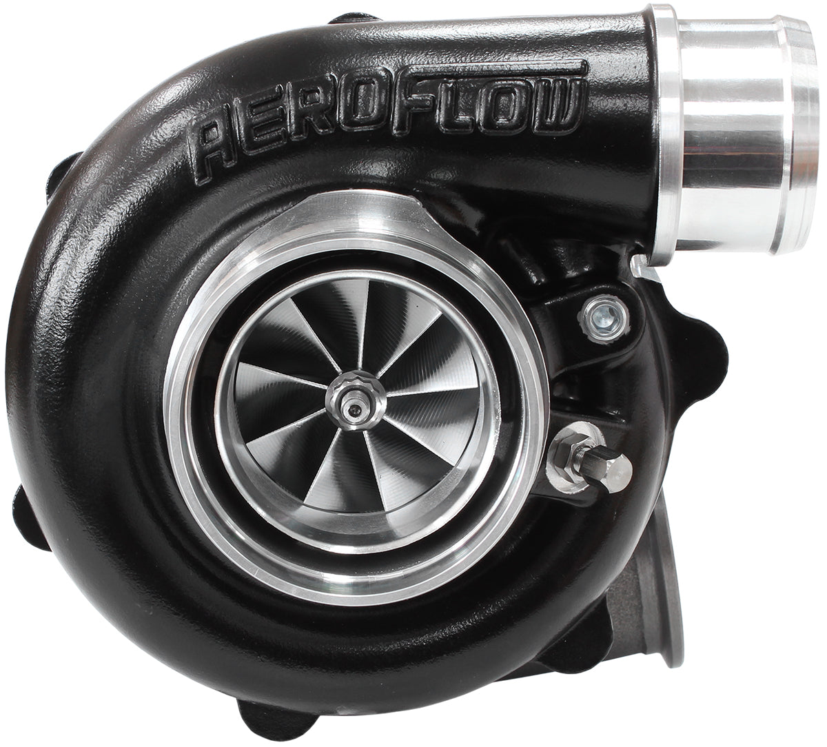 BOOSTED B5455 1.01 Turbocharger 660HP, Hi Temp Black Finish   External Wastegate, V-Band Inlet & Exhaust Flanges