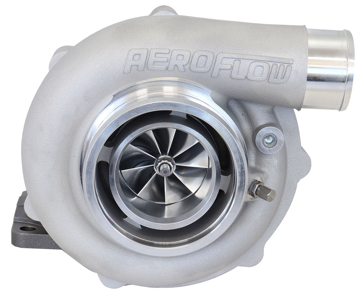 BOOSTED B5855 .61 Turbocharger 770HP, Natural Cast Finish   External Wastegate, T3 Inlet Flange, V-Band Exhaust Flange