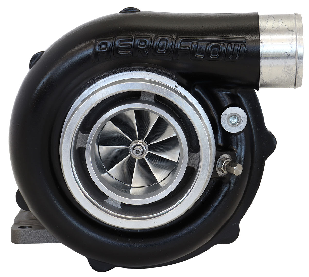 BOOSTED B5855 .61 Turbocharger 770HP, Hi Temp Black Finish   External Wastegate, T3 Inlet Flange, V-Band Exhaust Flange