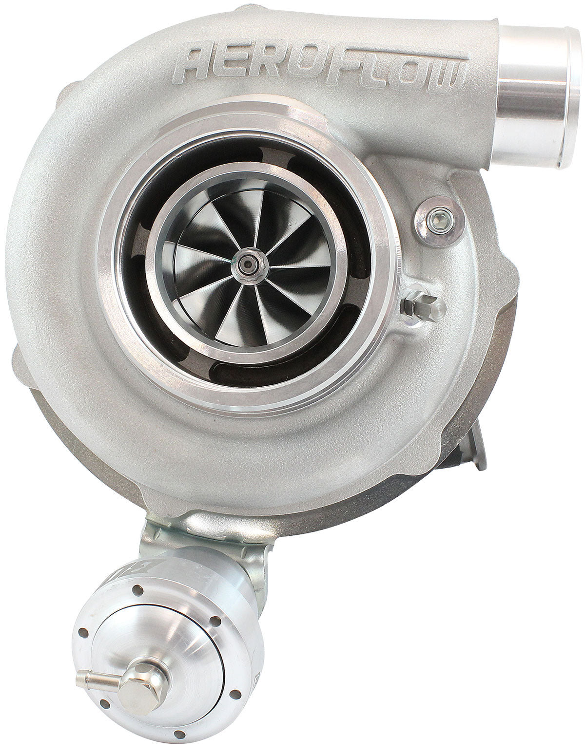 BOOSTED B5855 .92 Turbocharger 770HP, Natural Cast Finish   Internal Wastegate, V-Band Inlet & Exhaust Flanges