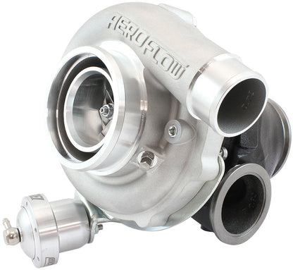 BOOSTED B5855 .92 Turbocharger 770HP, Natural Cast Finish   Internal Wastegate, V-Band Inlet & Exhaust Flanges