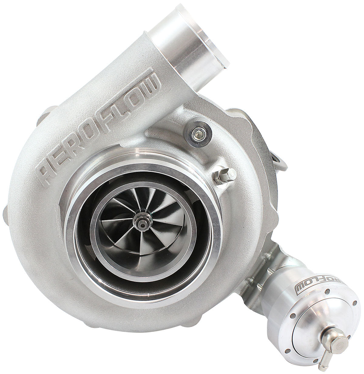 BOOSTED B5855 1.01 Turbocharger 770HP, Natural Cast Finish   Internal Wastegate, V-Band Inlet & Exhaust Flanges