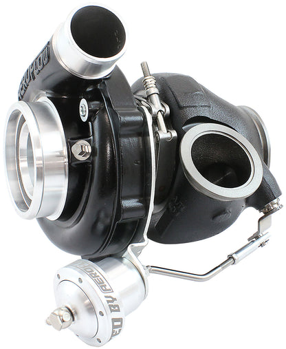 BOOSTED B5855 1.01 Turbocharger 770HP, Hi Temp Black Finish   Internal Wastegate, V-Band Inlet & Exhaust Flanges
