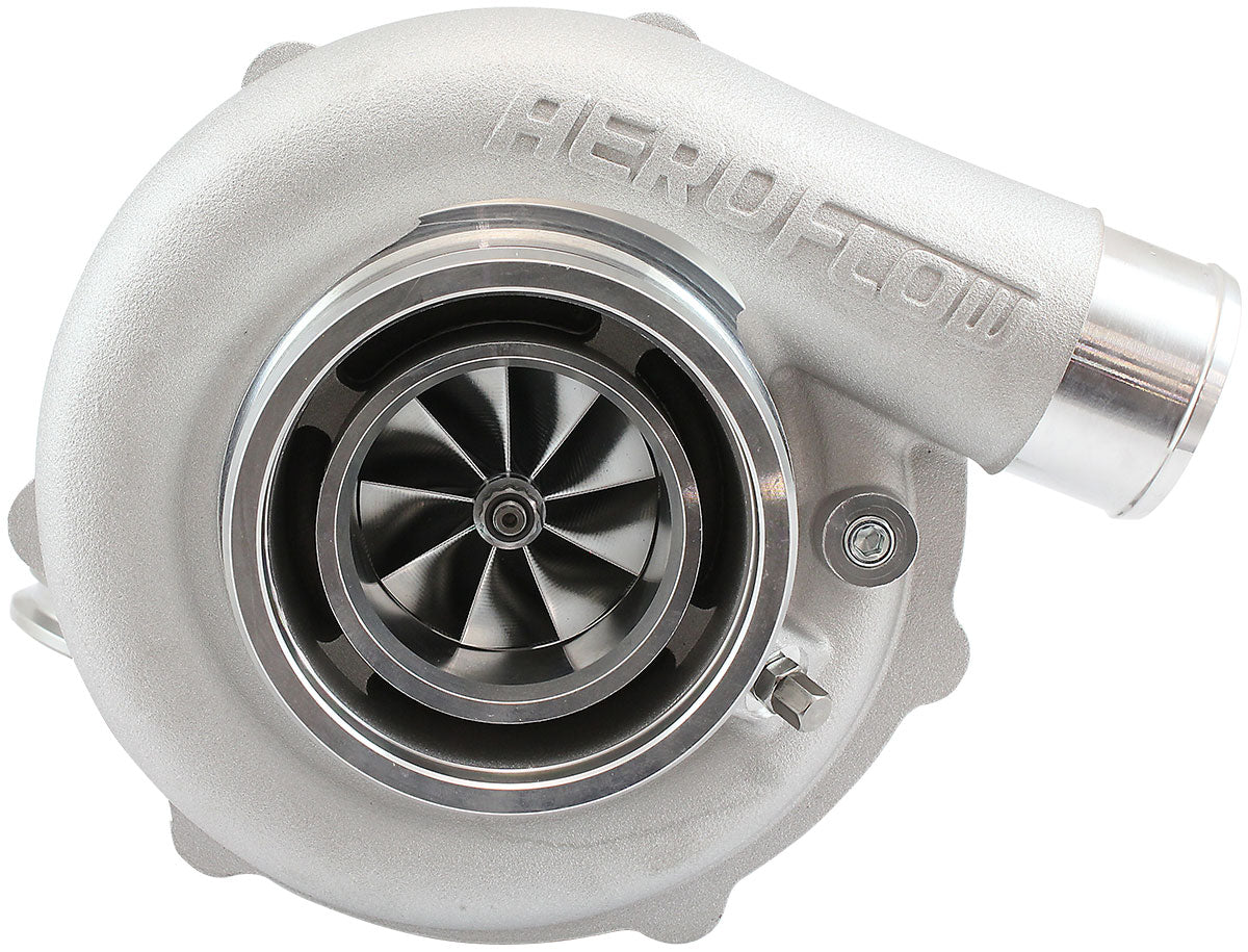 BOOSTED B5855 .61 Turbocharger 770HP, Natural Cast Finish   External Wastegate, V-Band Inlet & Exhaust Flanges