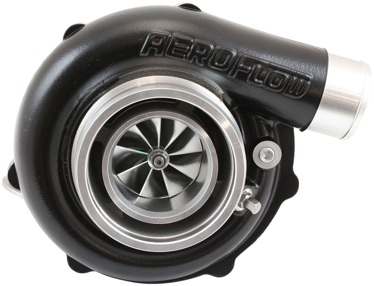 BOOSTED B5855 .61 Turbocharger 770HP, Hi Temp Black Finish   External Wastegate, V-Band Inlet & Exhaust Flanges