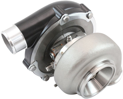 BOOSTED B5855 .61 Turbocharger 770HP, Hi Temp Black Finish   External Wastegate, V-Band Inlet & Exhaust Flanges