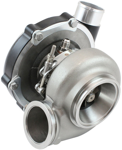 BOOSTED B5855 .61 Turbocharger 770HP, Hi Temp Black Finish   External Wastegate, V-Band Inlet & Exhaust Flanges