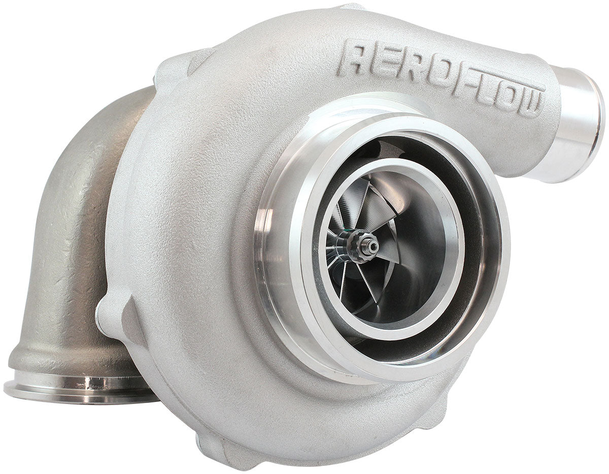 BOOSTED B5855 .61 Turbocharger 770HP, Natural Cast Finish   External Wastegate, V-Band Inlet & Exhaust Flanges