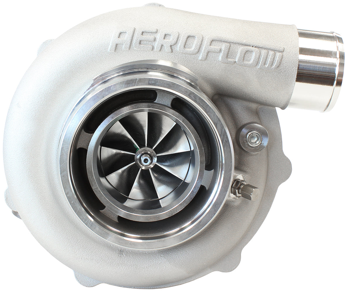 BOOSTED B5855 .83 Turbocharger 770HP, Natural Cast Finish   External Wastegate, V-Band Inlet & Exhaust Flanges