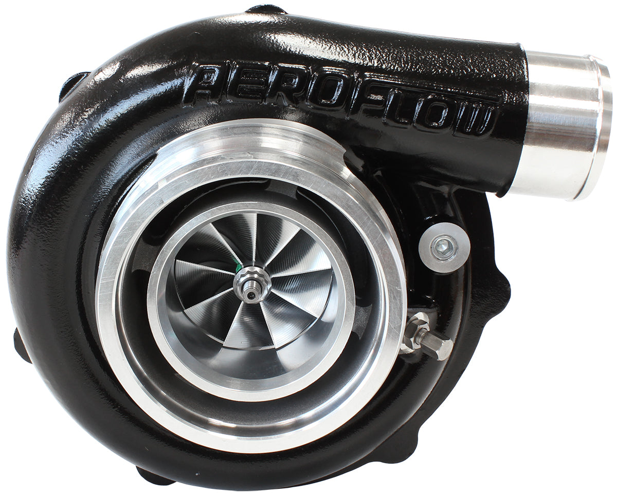 BOOSTED B5855 .83 Turbocharger 770HP, Hi Temp Black Finish   External Wastegate, V-Band Inlet & Exhaust Flanges
