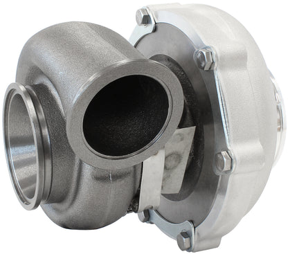 BOOSTED B5855 .83 Turbocharger 770HP, Natural Cast Finish   External Wastegate, V-Band Inlet & Exhaust Flanges
