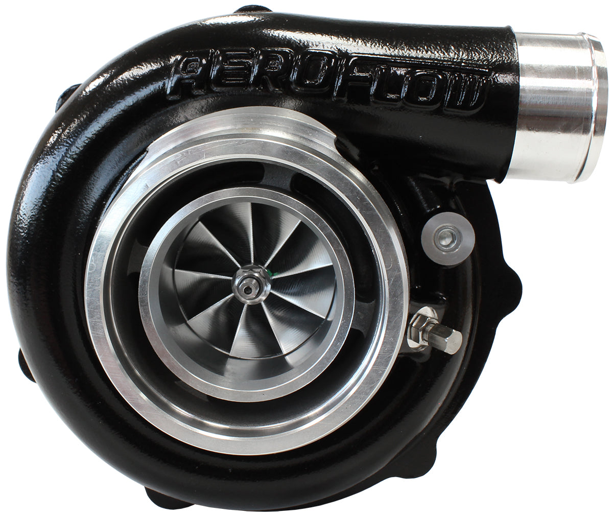 BOOSTED B5855 1.01 Turbocharger 770HP, Hi Temp Black Finish   External Wastegate, V-Band Inlet & Exhaust Flanges