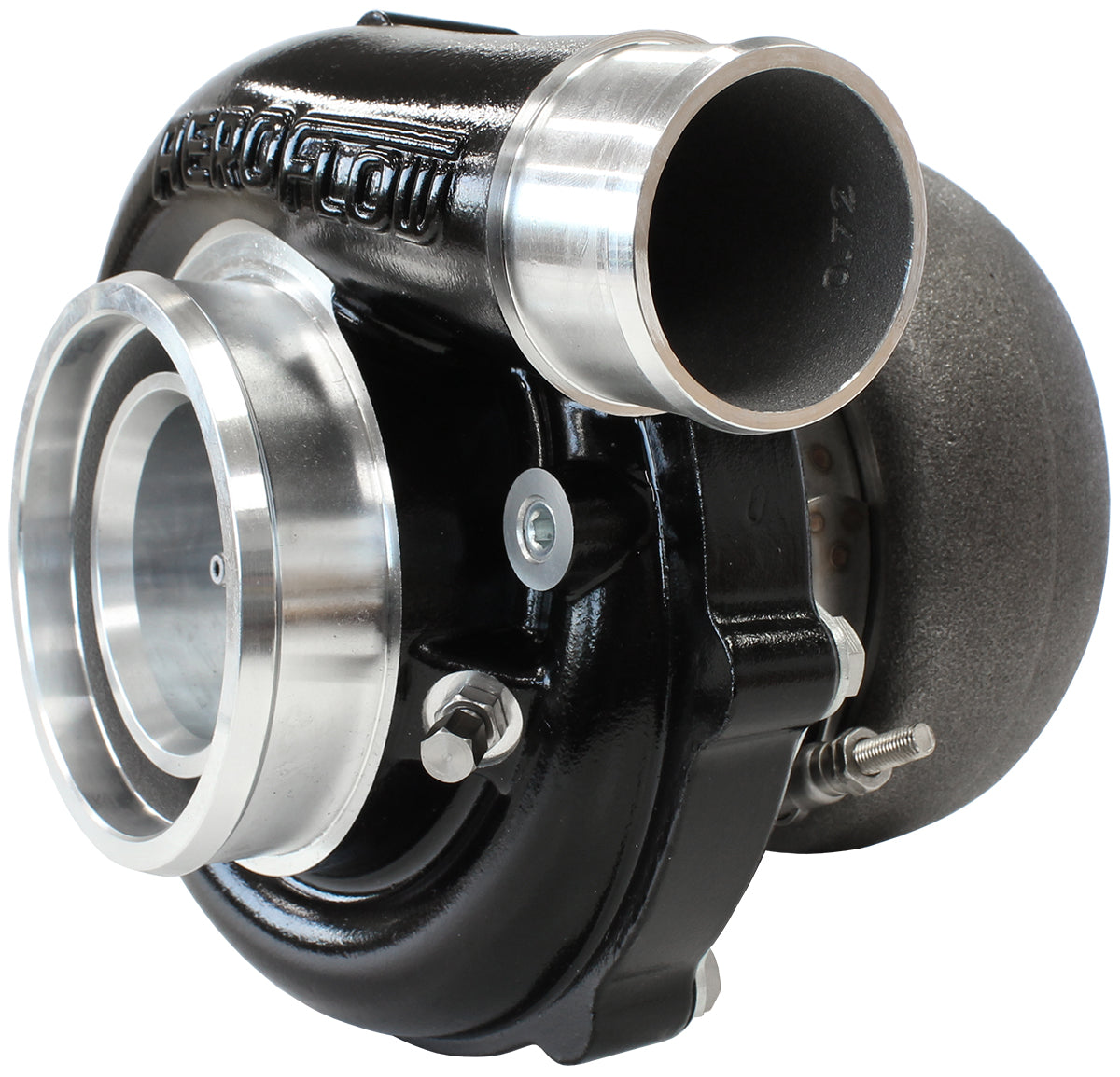 BOOSTED B5855 1.01 Turbocharger 770HP, Hi Temp Black Finish   External Wastegate, V-Band Inlet & Exhaust Flanges