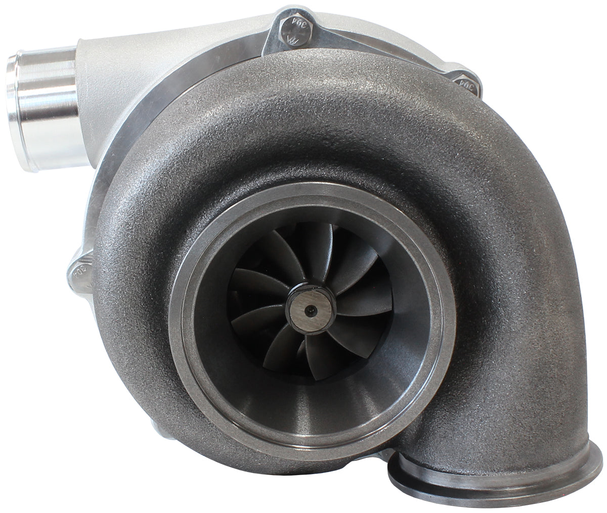 BOOSTED B5855 1.01 Turbocharger 770HP, Natural Cast Finish   External Wastegate, V-Band Inlet & Exhaust Flanges