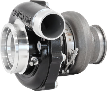 BOOSTED 6255 .83 Turbocharger 900HP, Hi Temp Black Finish   External Wastegate, T3 Inlet Flange, V-Band Exhaust Flange