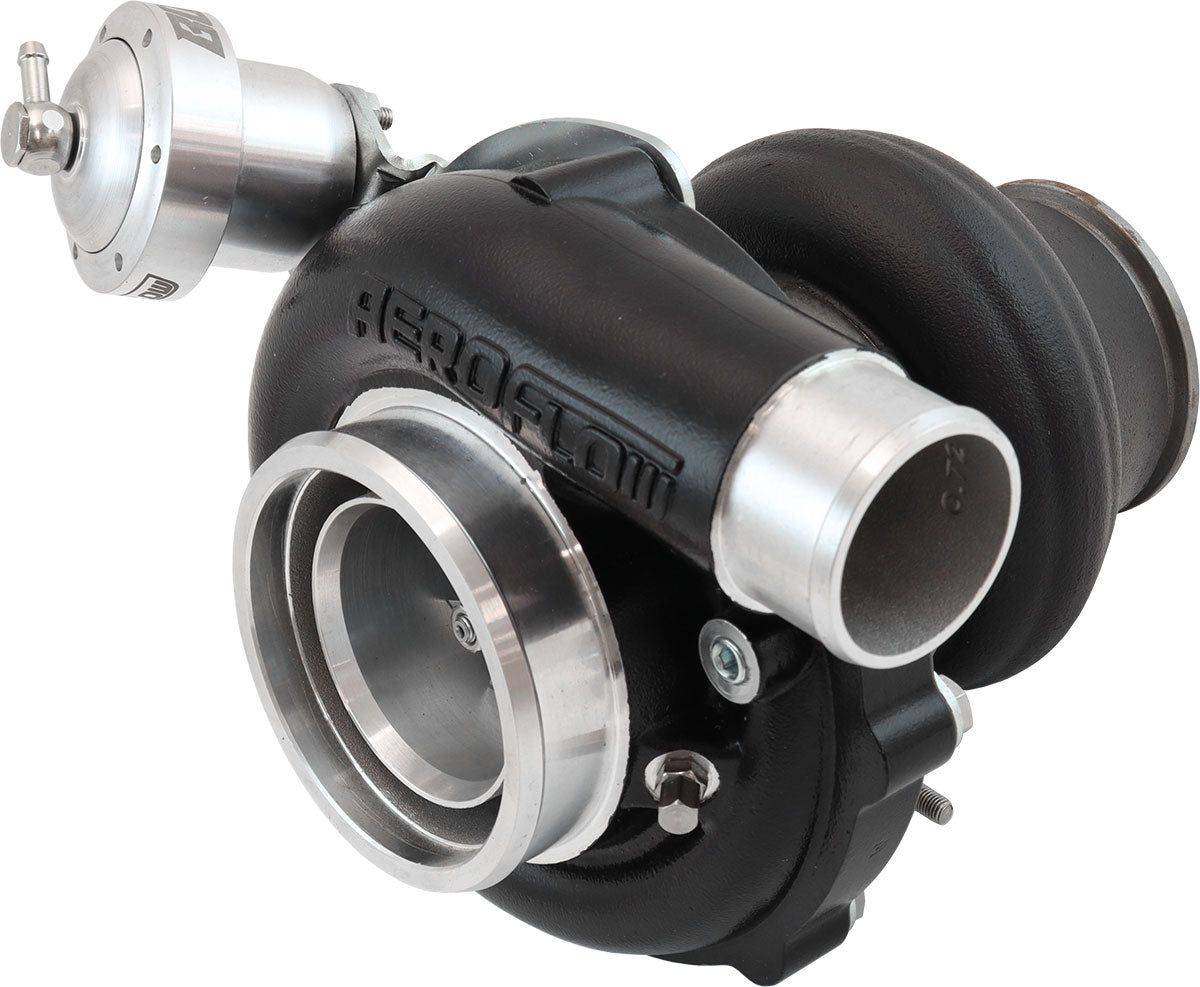 BOOSTED 6255 .92 Turbocharger 900HP, Hi Temp Black Finish   Internal Wastegate, V-Band Inlet & Exhaust Flanges