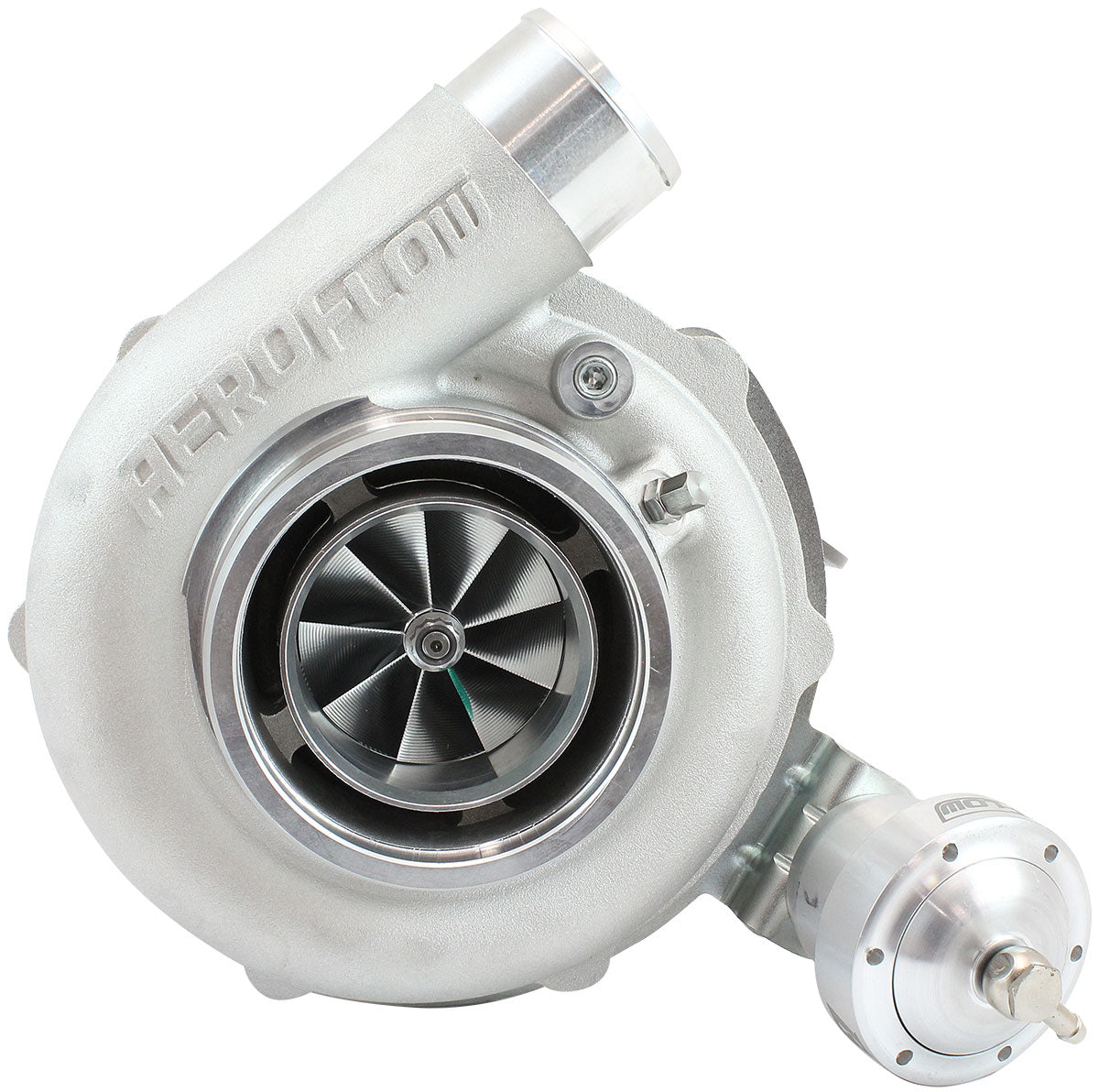 BOOSTED 6255 1.01 Turbocharger 900HP, Natural Cast Finish   Internal Wastegate, V-Band Inlet & Exhaust Flanges
