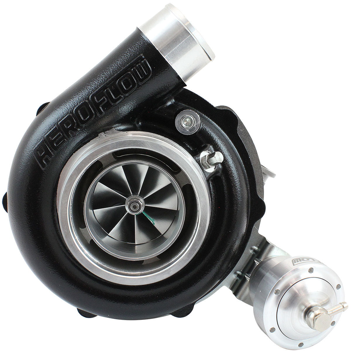 BOOSTED 6255 1.01 Turbocharger 900HP, Hi Temp Black Finish   Internal Wastegate, V-Band Inlet & Exhaust Flanges