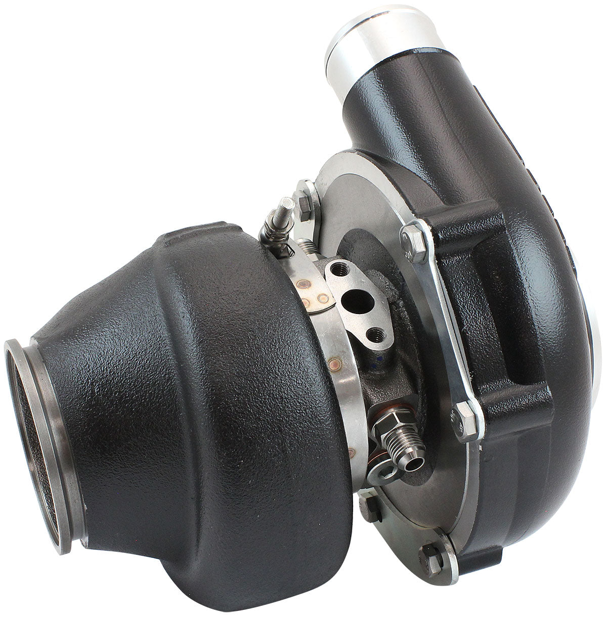 BOOSTED 6255 1.01 Turbocharger 900HP, Hi Temp Black Finish   Internal Wastegate, V-Band Inlet & Exhaust Flanges