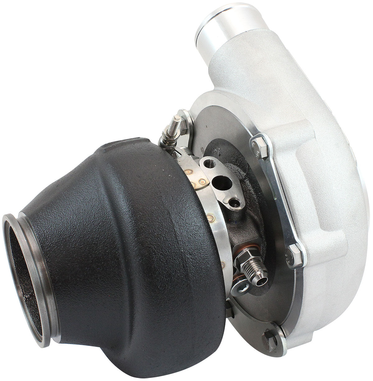 BOOSTED 6255 1.01 Turbocharger 900HP, Natural Cast Finish   Internal Wastegate, V-Band Inlet & Exhaust Flanges