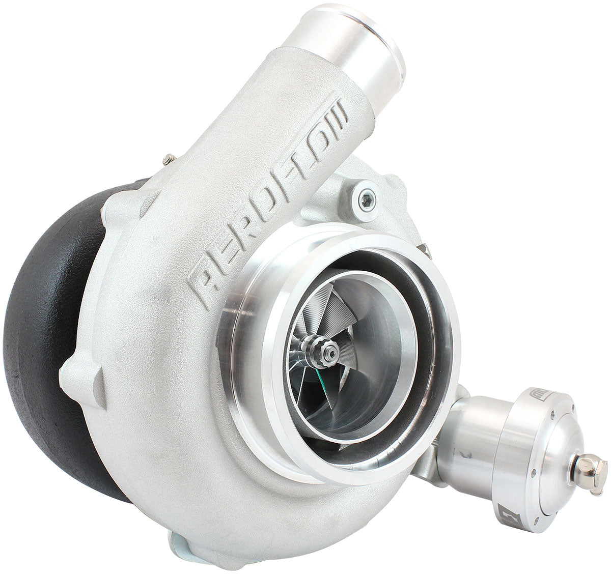 BOOSTED 6255 1.01 Turbocharger 900HP, Natural Cast Finish   Internal Wastegate, V-Band Inlet & Exhaust Flanges