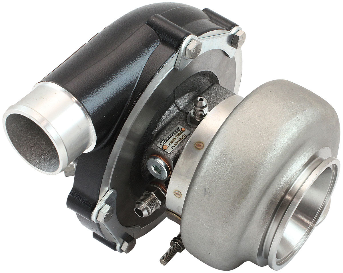 BOOSTED 6255 .61 Turbocharger 900HP, Hi Temp Black Finish   External Wastegate, V-Band Inlet & Exhaust Flanges