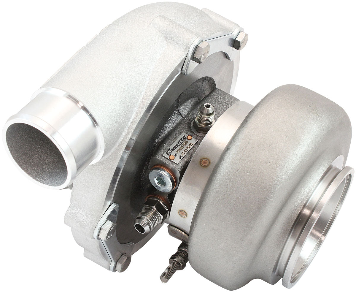 BOOSTED 6255 .61 Turbocharger 900HP, Natural Cast Finish   External Wastegate, V-Band Inlet & Exhaust Flanges