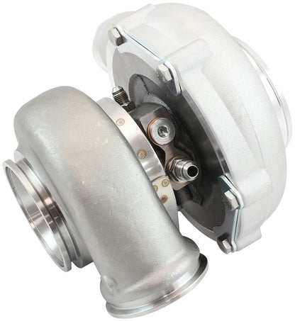 BOOSTED 6255 .61 Turbocharger 900HP, Natural Cast Finish   External Wastegate, V-Band Inlet & Exhaust Flanges