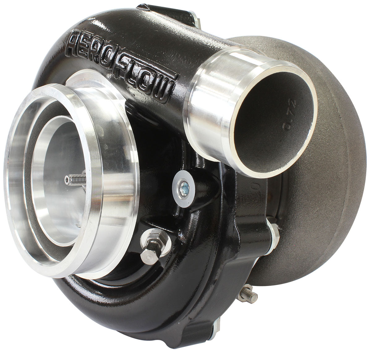 BOOSTED 6255 .83 Turbocharger 900HP, Hi Temp Black Finish   External Wastegate, V-Band Inlet & Exhaust Flanges