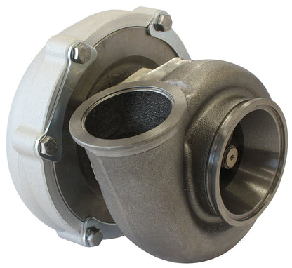 BOOSTED 6255 .83 Turbocharger 900HP, Natural Cast Finish   External Wastegate, V-Band Inlet & Exhaust Flanges