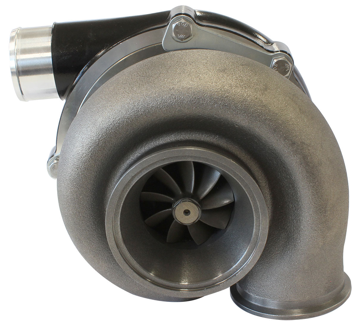 BOOSTED 6255 1.21 Turbocharger 900HP, Hi Temp Black Finish   External Wastegate, V-Band Inlet & Exhaust Flanges