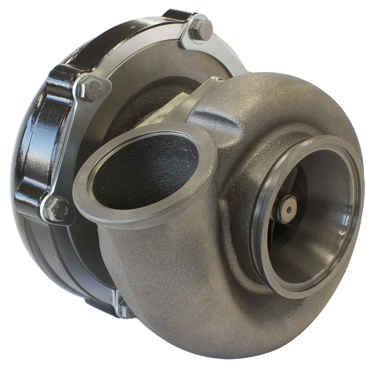 BOOSTED 6255 1.21 Turbocharger 900HP, Hi Temp Black Finish   External Wastegate, V-Band Inlet & Exhaust Flanges