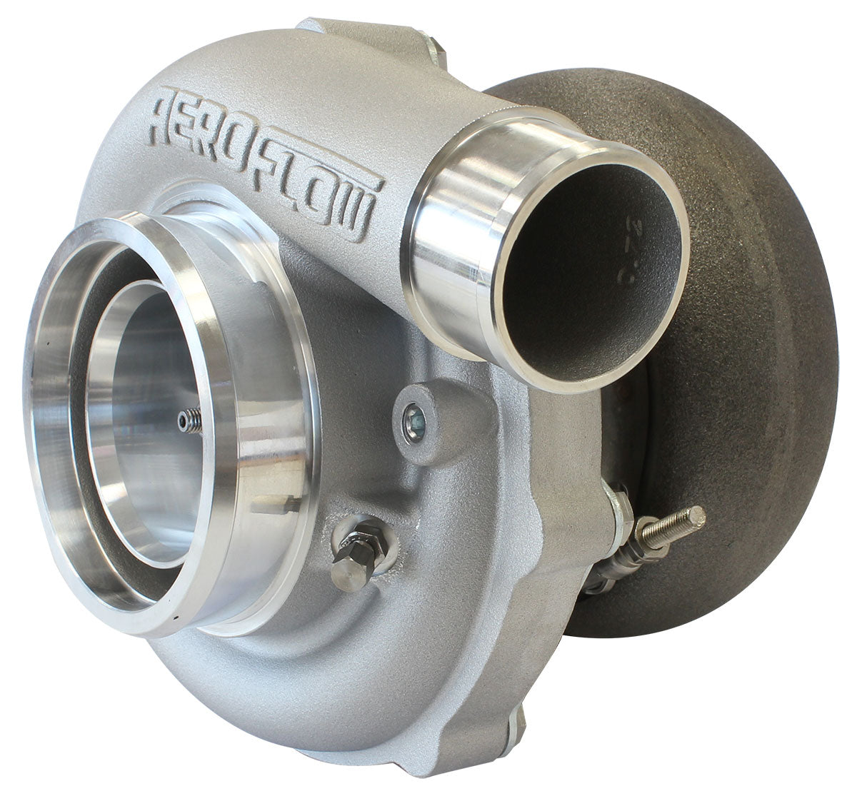 BOOSTED 6255 1.21 Turbocharger 900HP, Natural Cast Finish   External Wastegate, V-Band Inlet & Exhaust Flanges