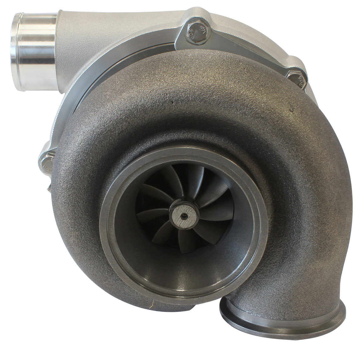 BOOSTED 6255 1.21 Turbocharger 900HP, Natural Cast Finish   External Wastegate, V-Band Inlet & Exhaust Flanges