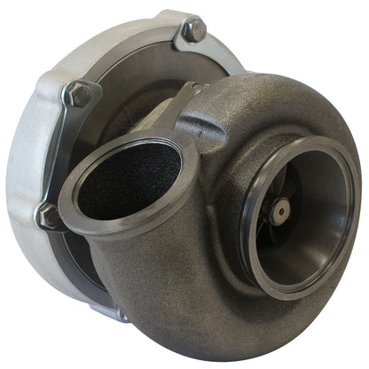 BOOSTED 6255 1.21 Turbocharger 900HP, Natural Cast Finish   External Wastegate, V-Band Inlet & Exhaust Flanges