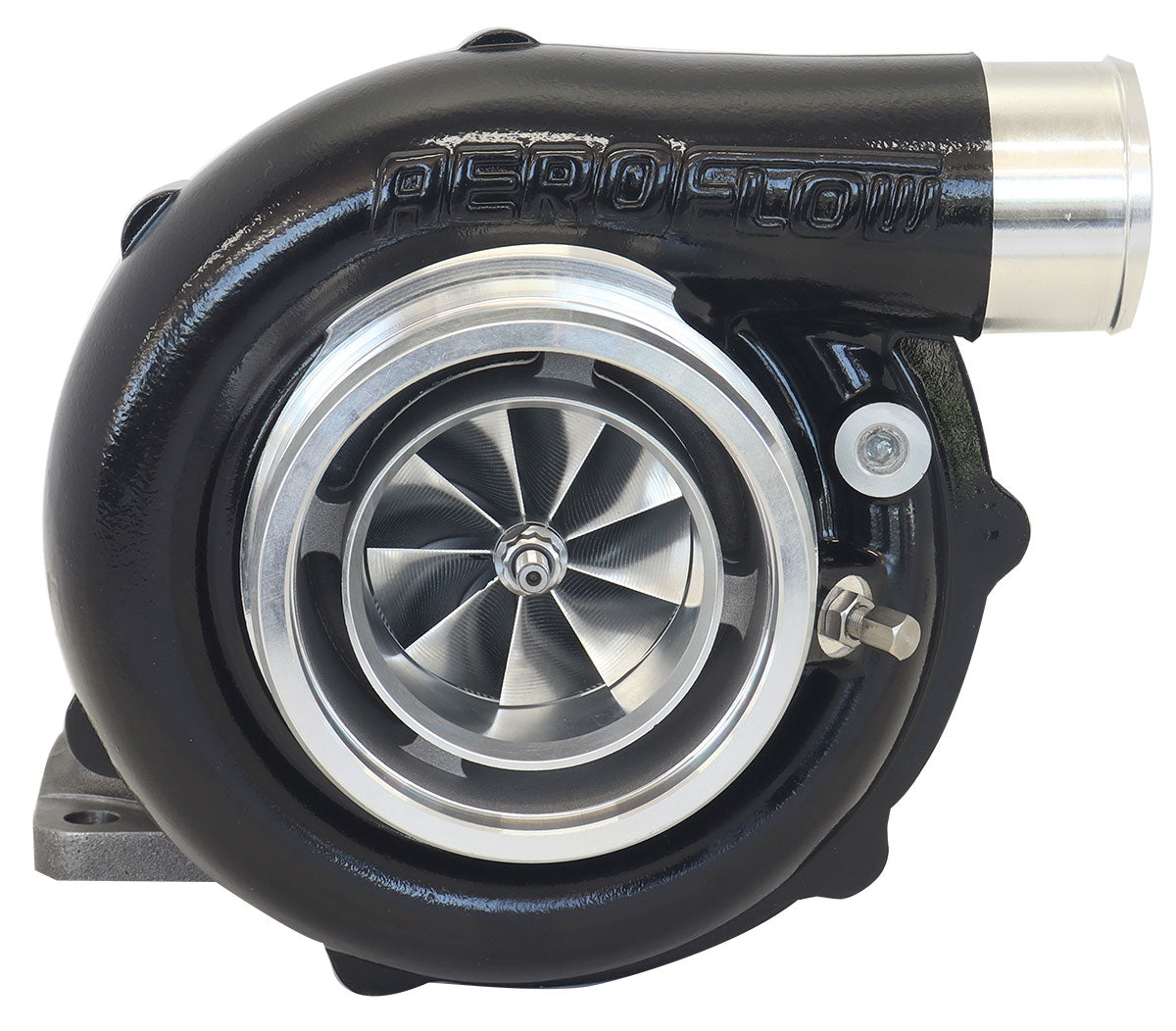 BOOSTED 6262 .83 Turbocharger 900HP, Hi Temp Black Finish   External Wastegate, T3 Inlet Flange, V-Band Exhaust Flange