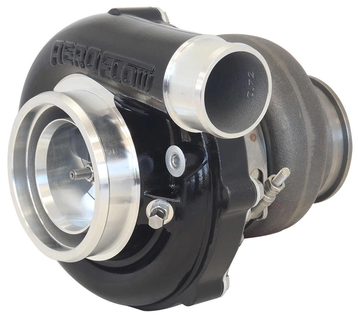 BOOSTED 6262 .83 Turbocharger 900HP, Hi Temp Black Finish   External Wastegate, T3 Inlet Flange, V-Band Exhaust Flange