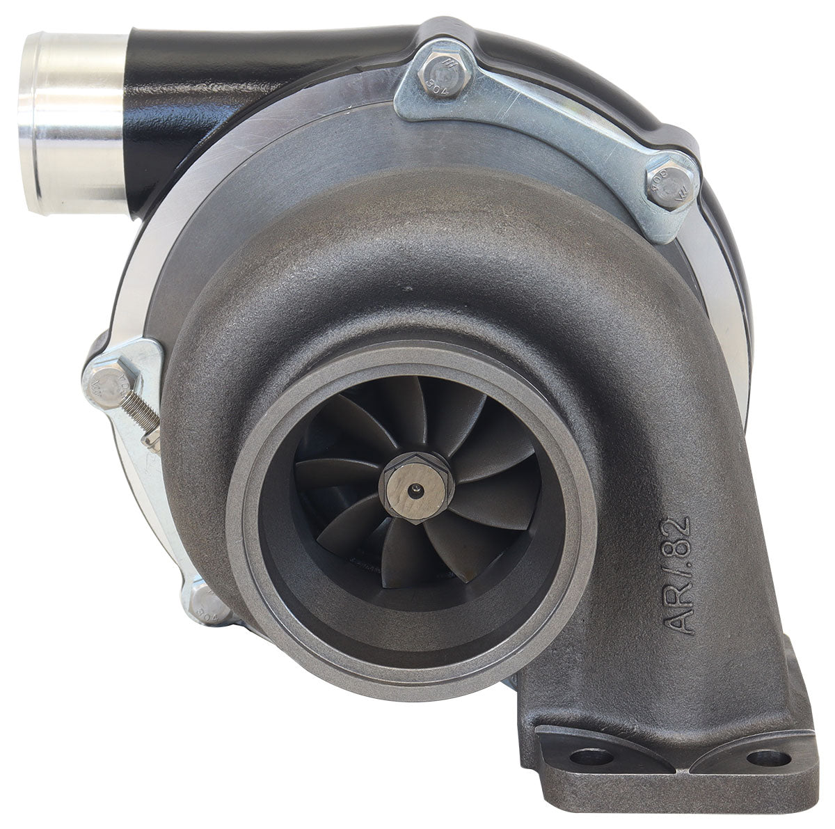 BOOSTED 6262 .83 Turbocharger 900HP, Hi Temp Black Finish   External Wastegate, T3 Inlet Flange, V-Band Exhaust Flange