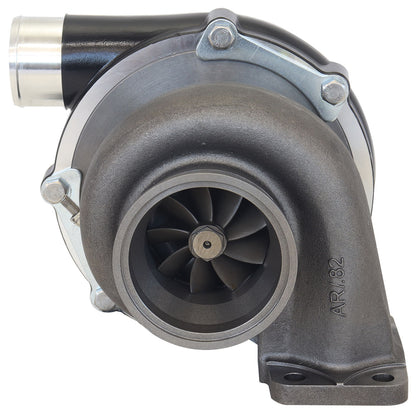 BOOSTED 6262 .83 Turbocharger 900HP, Hi Temp Black Finish   External Wastegate, T3 Inlet Flange, V-Band Exhaust Flange