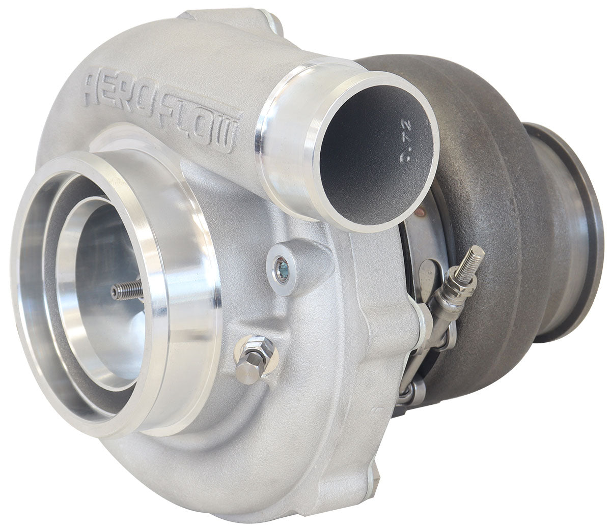 BOOSTED 6262 .83 Turbocharger 900HP, Natural Cast Finish   External Wastegate, T3 Inlet Flange, V-Band Exhaust Flange