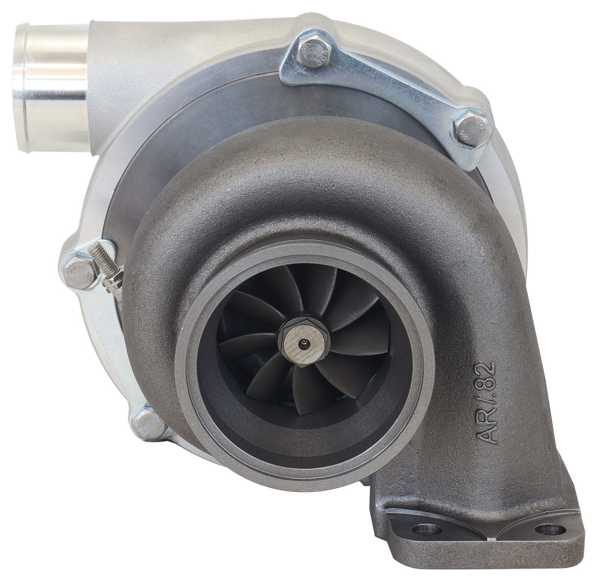 BOOSTED 6262 .83 Turbocharger 900HP, Natural Cast Finish   External Wastegate, T3 Inlet Flange, V-Band Exhaust Flange