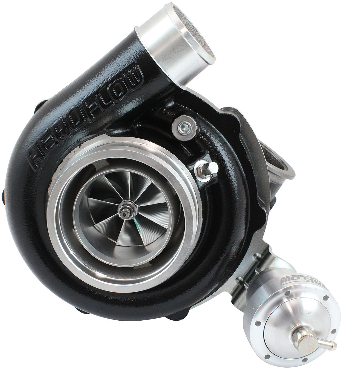 BOOSTED 6262 1.01 Turbocharger 900HP, Hi Temp Black Finish   Internal Wastegate, V-Band Inlet & Exhaust Flanges